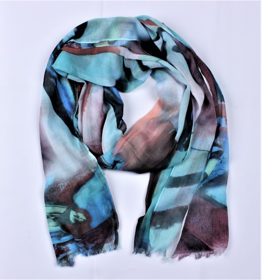 Alice & Lily printed scarf blue Style : SC/4924/BLU image 0